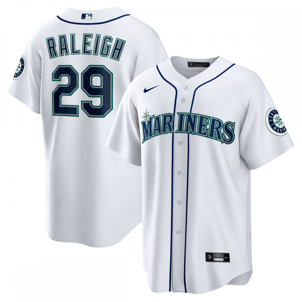 Cal Raleigh Seattle Mariners Home Replica Jersey - White-Pro Kit Vault | Brand New 26/27 Sports Jerseys